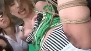 Asian Group Rough Masturbation