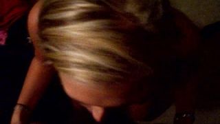 Beautiful blonde wife skills – Blowjob