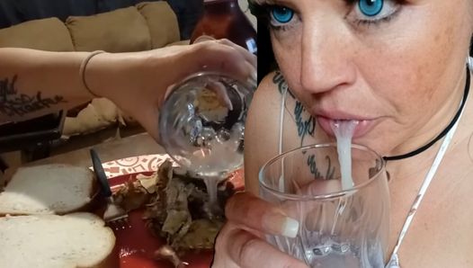 Eating Cum With My Food Is A GAMECHANGER! YUMMY!!!!!