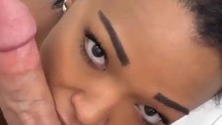 Ebony Harley Dean pov cumshot horny blowjob