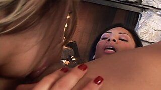 Fiona Cheeks and Cassandra Cruz enjoy lesbian sex and toys