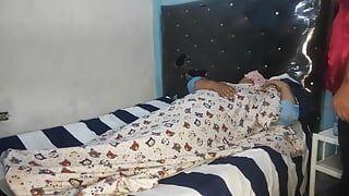 He entered my stepmother’s room I see that she feels very bad I try to give her a good massage so that she feels better we end u