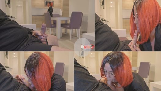 My Stepmom saw my hard cock and couldn’t resist it