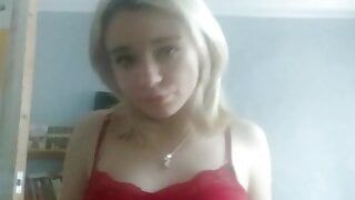 Naked home daytime striptease and masturbation with orgasm. Close-up