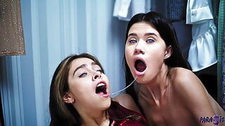 Parasited – Alissa Foxy & Eveline Elle Fuck eachother frenetically after mind controlling Parasite gets them