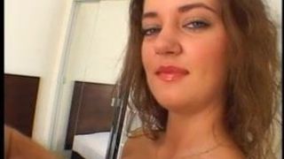 Pretty girl with beautiful natural breasts who sucks well