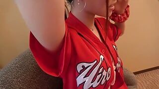 Shiori works an event companion staff and she loves watching baseball