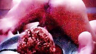 The dark sex of the moon: mouth fucked licking balls of big cock and playing with his ass