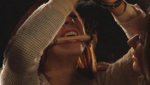 Tied Up Lesbian Slaves Humiliated By Dominant Madame