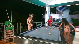 we play billiards and then suck pussy on the table GGmansion
