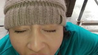 18 Year Old First Cum Swallow Fucked Outside