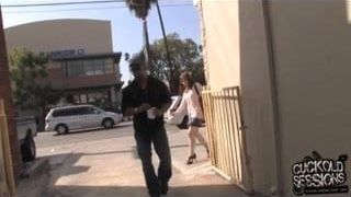 Cuckold eats black cum out of his wife’s vagina