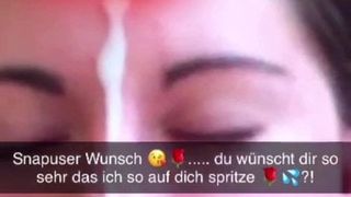 Cum on Face Gernan Sna9 girl
