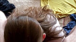 Distracted Step Sister, Fucked In Mouth And Cum On Face And Glasses