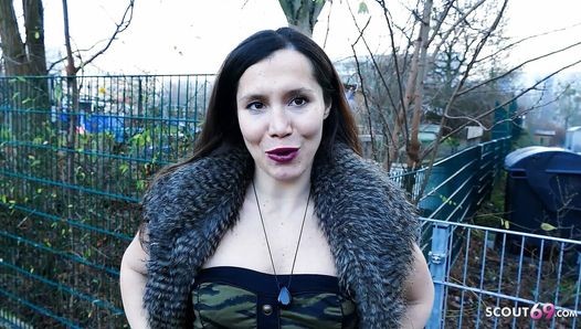 German Mature talk to Real Amateur Fuck by Stranger at Street Casting