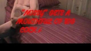 homemade. bbw missy gets a mouthful of my cock and cum.