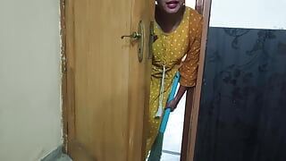 Hot maid wear Suit in front of her malik and sucks Dick and hard ASS FUCK in hindi audio