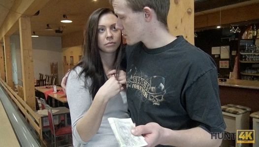 HUNT4K. Man pays money to own young Ornella Morgen