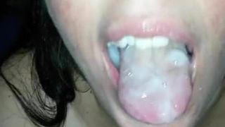 my ex-wife swallowing my cumshot