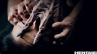 Real Life Hentai – Rae Lil Black fucked in her bed by monster