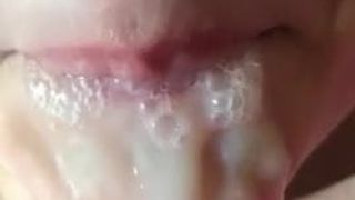 Thick cum in mouth