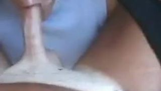 Wife sucks and swallows cum from his cock